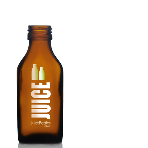 100ml Amber Glass Rectangular Bottle (No Cap)