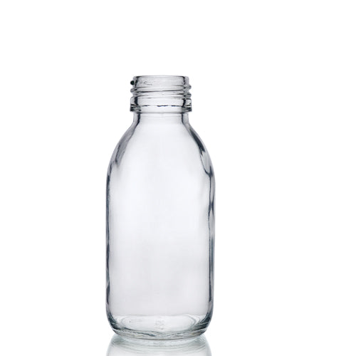 125ml Clear Glass Sirop Bottle (No Cap)