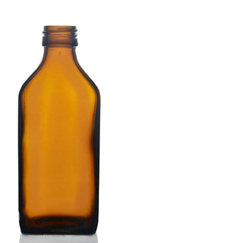 200ml Amber Glass Rectangular Bottle (No Cap)