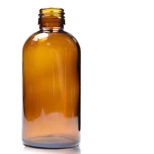 200ml Amber Glass Boston Bottle (No Cap)