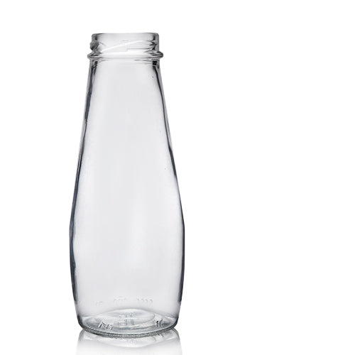 250ml Clear Glass Farmers Juice Bottle (No Cap)