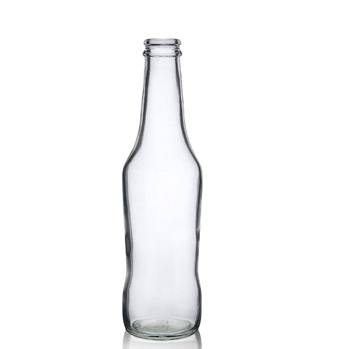 275ml Clear Glass Curvy Beer Bottle (No Cap)