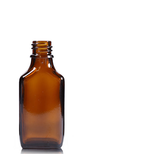 30ml Amber Glass Rectangular Bottle (No Cap)