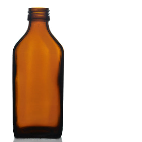 500ml Amber Glass Rectangular Bottle (No Cap)