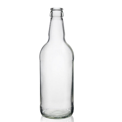 500ml Short Clear Glass Cider Bottle (No Cap)