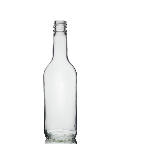500ml Clear Glass Mountain Bottle (No Cap)