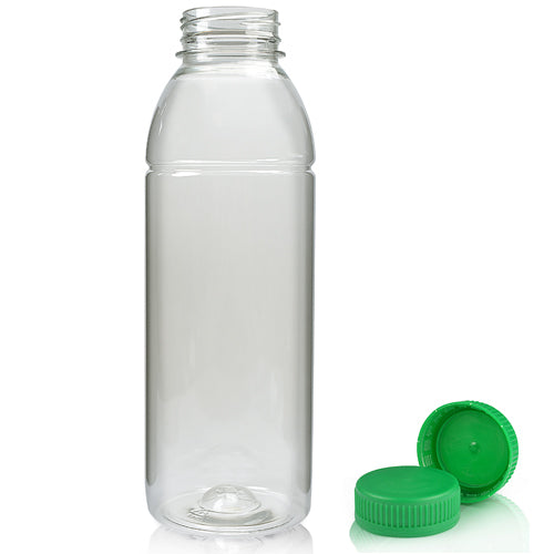 500ml Plastic Juice Bottle With 38mm Green T/E Juice Cap