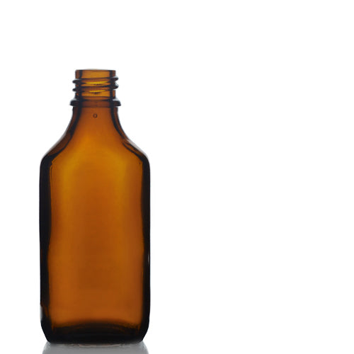 50ml Amber Glass Rectangular Bottle (No Cap)