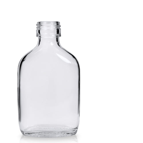 50ml 'Flask' Miniature Glass Bottle (22mm Neck) (No Cap)