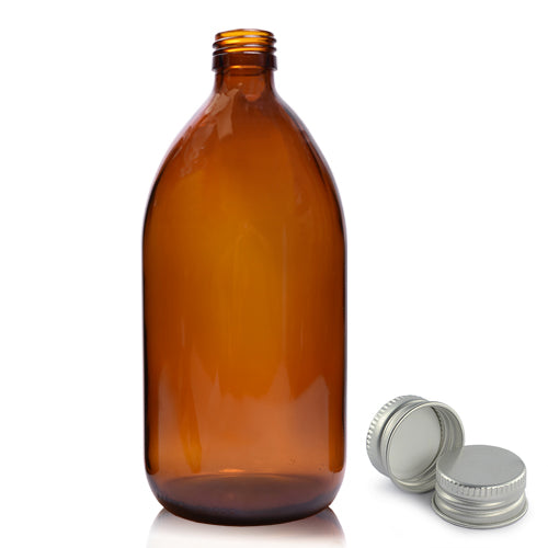 1000ml Amber Glass Sirop Bottle & Aluminium Cap