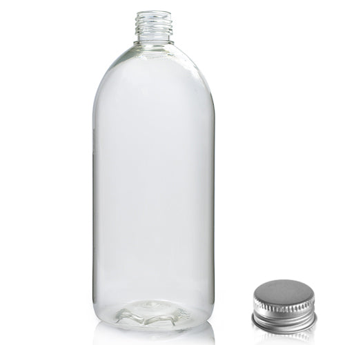 1000ml Clear rPet Sirop Bottle With Aluminium Cap