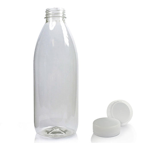 1000ml Classic Clear 30% RPET Juice Bottle With Natural Juice Cap