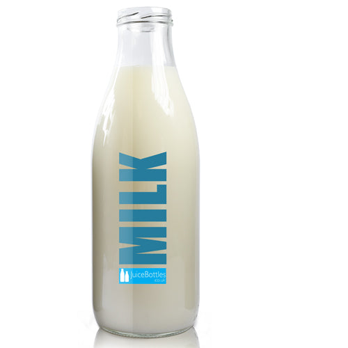 1000ml Clear Glass Milk Bottle (No Cap)