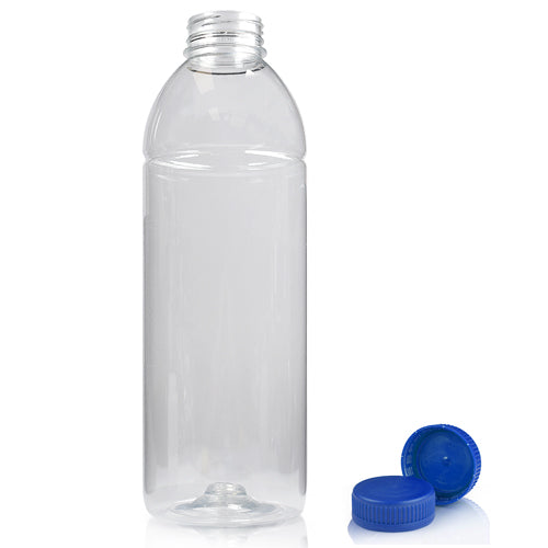1 Litre Plastic Juice Bottle With Blue Juice Screw Cap