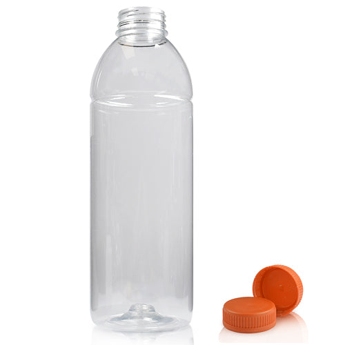 1 Litre Plastic Juice Bottle With Orange Juice Screw Cap