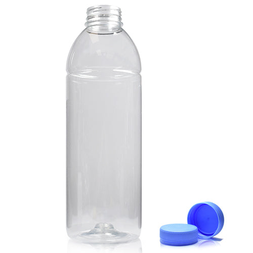 1 Litre Plastic Juice Bottle With Light Blue Juice Screw Cap