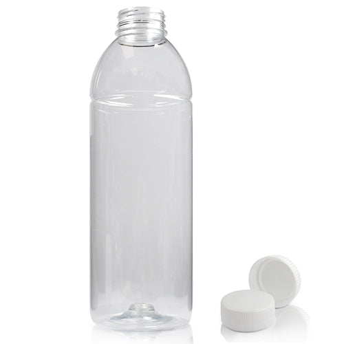 1 Litre Plastic Juice Bottle With 38mm White T/E Juice Screw Cap