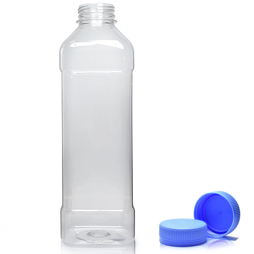 1000ml Square Juice Bottle With Tamper Evident Cap