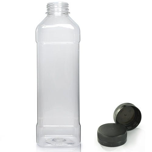 1000ml Square Juice Bottle With Tamper Evident Cap