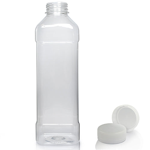 1000ml Square Juice Bottle With Tamper Evident Cap