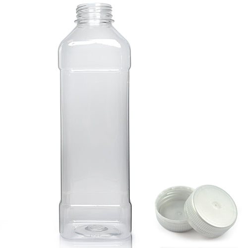 1000ml Square Juice Bottle With Tamper Evident Cap