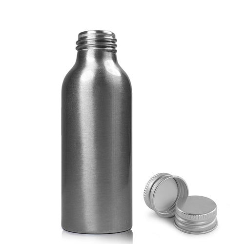100ml Brushed Aluminium Bottle With Aluminium Cap