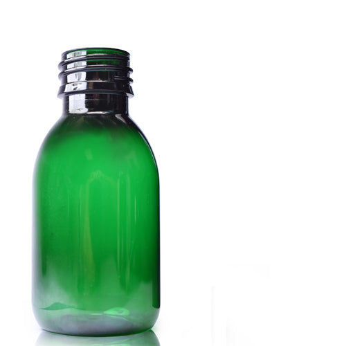 100ml Green PET Sirop Bottle (No Cap)