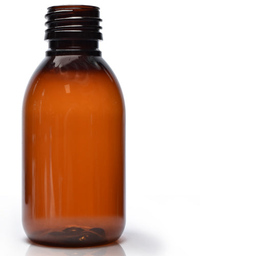 125ml Amber PET Sirop Bottle (No Cap)