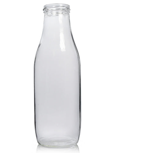 1000ml Clear Glass Juice Bottle (Wholesale) - No Lid