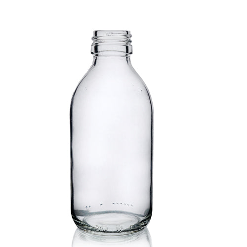 200ml Clear Glass Sirop Bottle (No Cap)