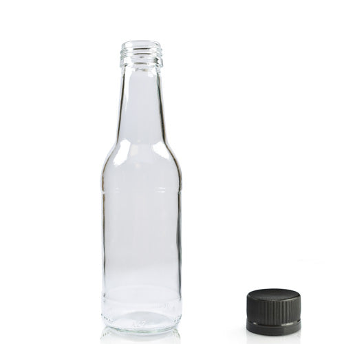 200ml Clear Glass Mixer Bottle & MCA Screw Cap - Blue