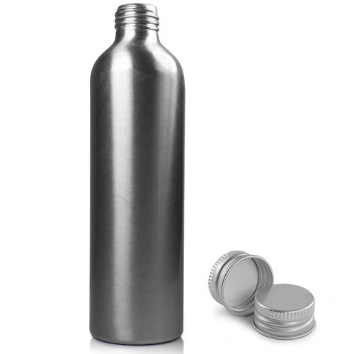 250ml Brushed Aluminium Bottle With Aluminium Cap