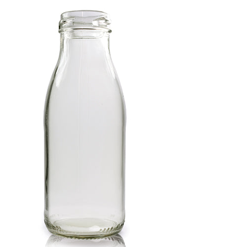 250ml Clear Glass Milk Bottle