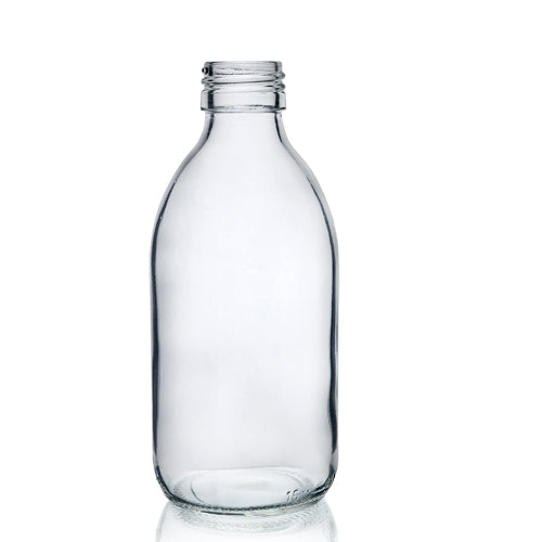 250ml Clear Glass Sirop Bottle (No Cap)