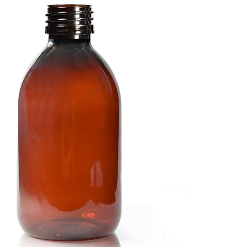 250ml Amber PET Sirop Bottle (No Cap)