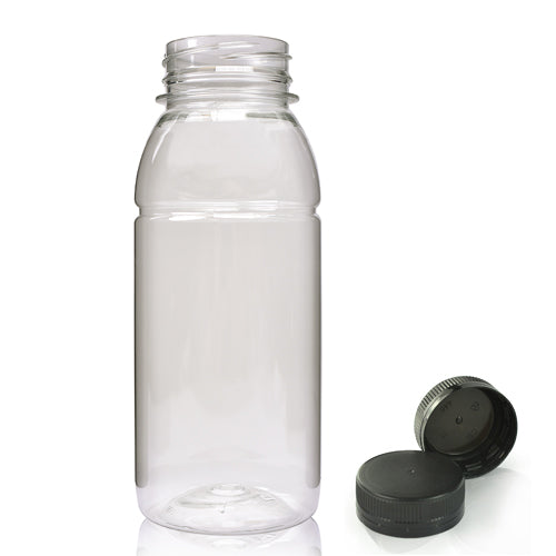 250ml Clear Plastic Juice Bottle With Cap