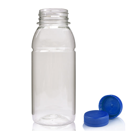 250ml Clear Plastic Juice Bottle With Cap