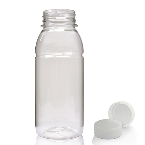 250ml Clear Plastic Juice Bottle With Cap