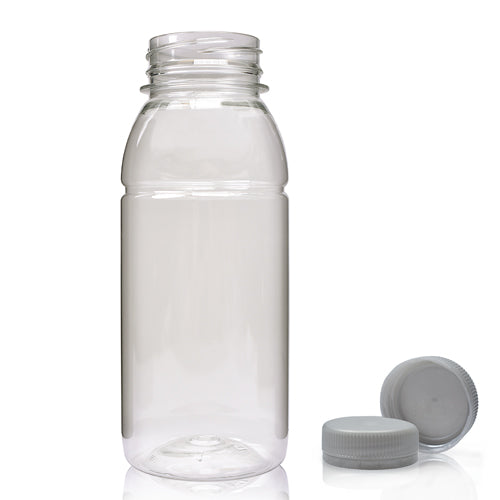 250ml Clear Plastic Juice Bottle With Cap