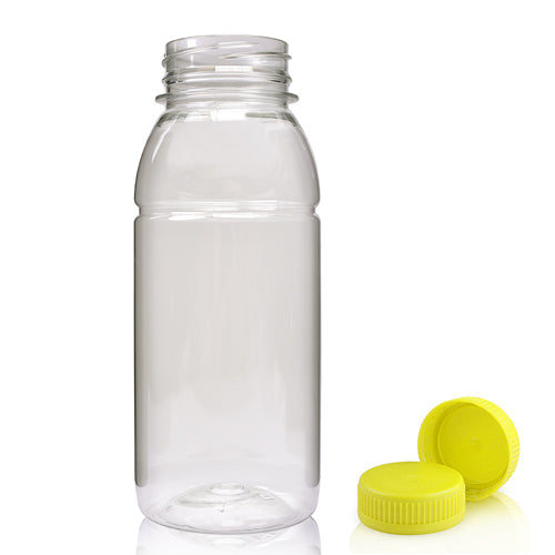 250ml Plastic Juice Bottle With Yellow T/E Juice Cap (Wholesale) - No Cap - Pallet Quantity - 6150