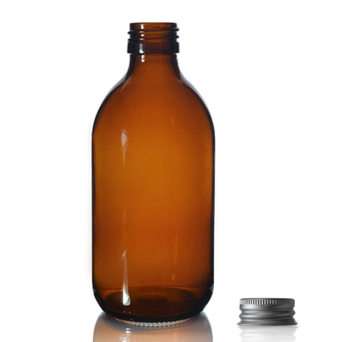 300ml Amber Glass Sirop Bottle & Aluminium Cap