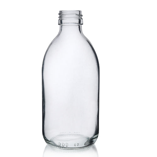 300ml Clear Glass Sirop Bottle (No Cap)