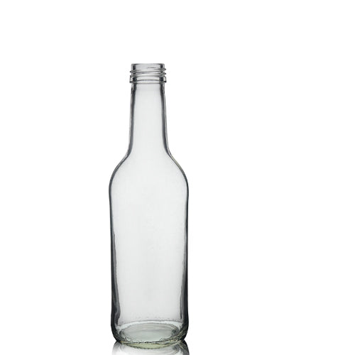 330ml Clear Glass Mountain Bottle (No Cap)