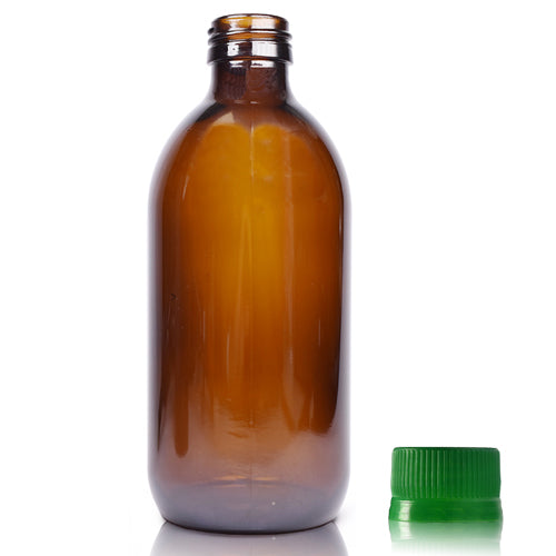 330ml Amber Glass Juice/Kombucha Bottle With Juice Cap (Surplus) - Green