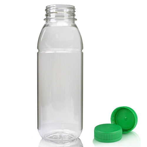 330ml Clear Plastic Juice Bottle With Cap