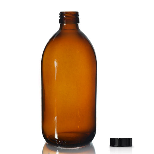 500ml Amber Glass Sirop Bottle & Urea Polycone Cap