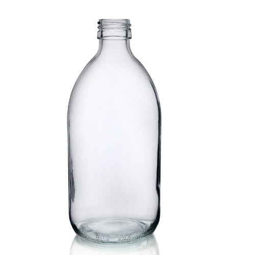 500ml Clear Glass Sirop Bottle (No Cap)