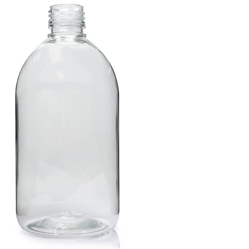 500ml Clear 50% rPET Sirop Bottle (No Cap)