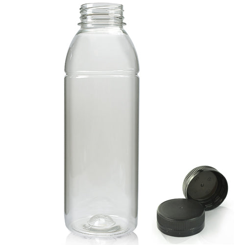 500ml Plastic Juice Bottle With 38mm Black T/E Juice Cap