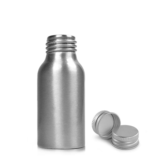 50ml Brushed Aluminium Bottle With Aluminium Cap